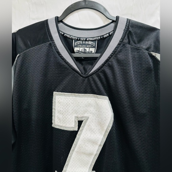Vintage Oakland Raiders Steve &‎ Barrys Black Silver Football Jersey Adult Sz XL - Picture 3 of 8